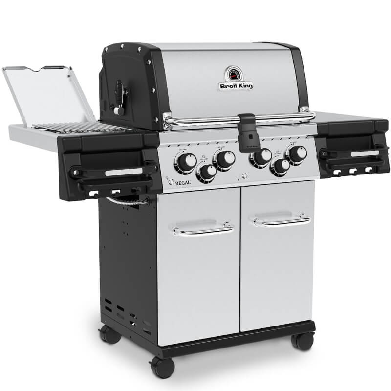 Broil King Regal S 490 PRO IR 4-Burner Freestanding Gas Grill With Rotisserie & Infrared Side Burner