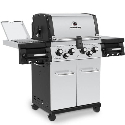 Broil King Regal S 490 PRO IR 4-Burner Freestanding Gas Grill With Rotisserie & Infrared Side Burner