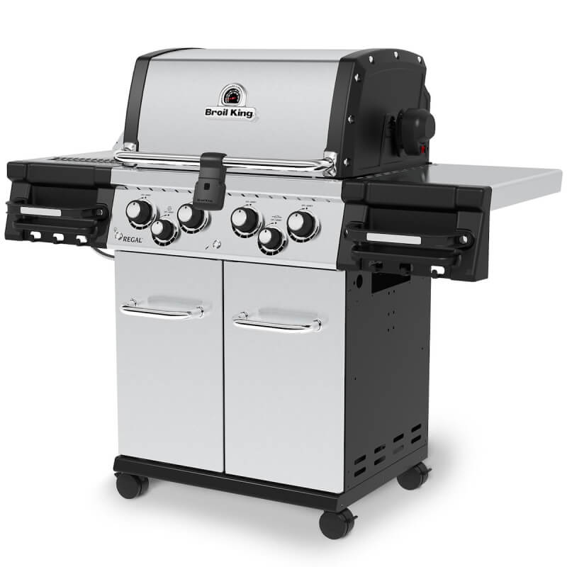 Broil King Regal S 490 PRO IR 4-Burner Freestanding Gas Grill With Rotisserie & Infrared Side Burner