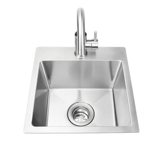 Bull 18 Inch Premium Stainless Steel Sink With Hot And Cold Faucet - 12515