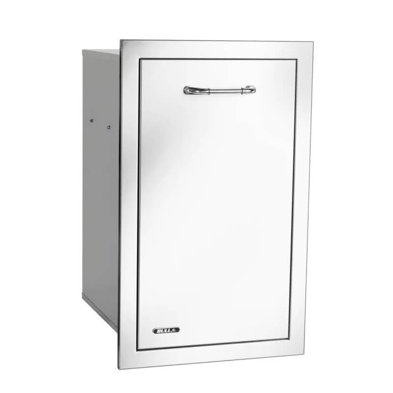 Bull 18 Inch Stainless Steel Double Trash/Recycle Pull-Out Drawer With Reveal - 56950