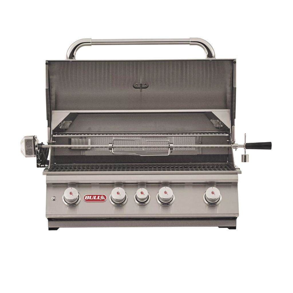 Bull 30" 4-Burner Angus Built-In Gas Grill with Infrared Backburner & Rotisserie