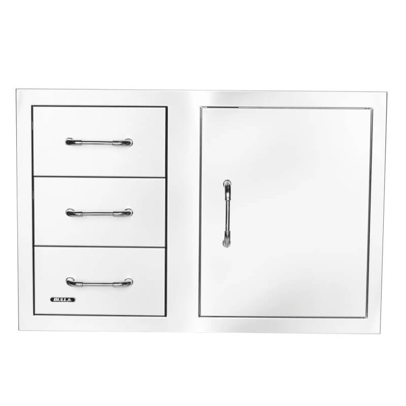 Bull 30 Inch Stainless Steel Access Door And 3 Drawer Combo With Reveal - 25900