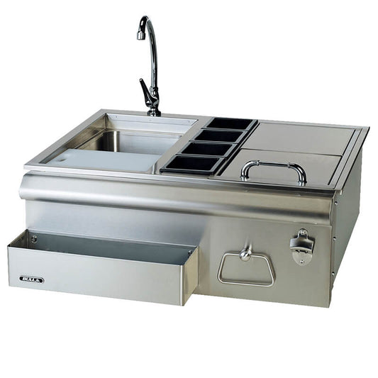 Bull 30 Inch Stainless Steel Slide-In Bar Center With Ice Chest & Sink - 97623