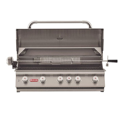 Bull 38-Inch 5-Burner Brahma Built-In Gas Grill with Infrared Backburner & Rotisserie