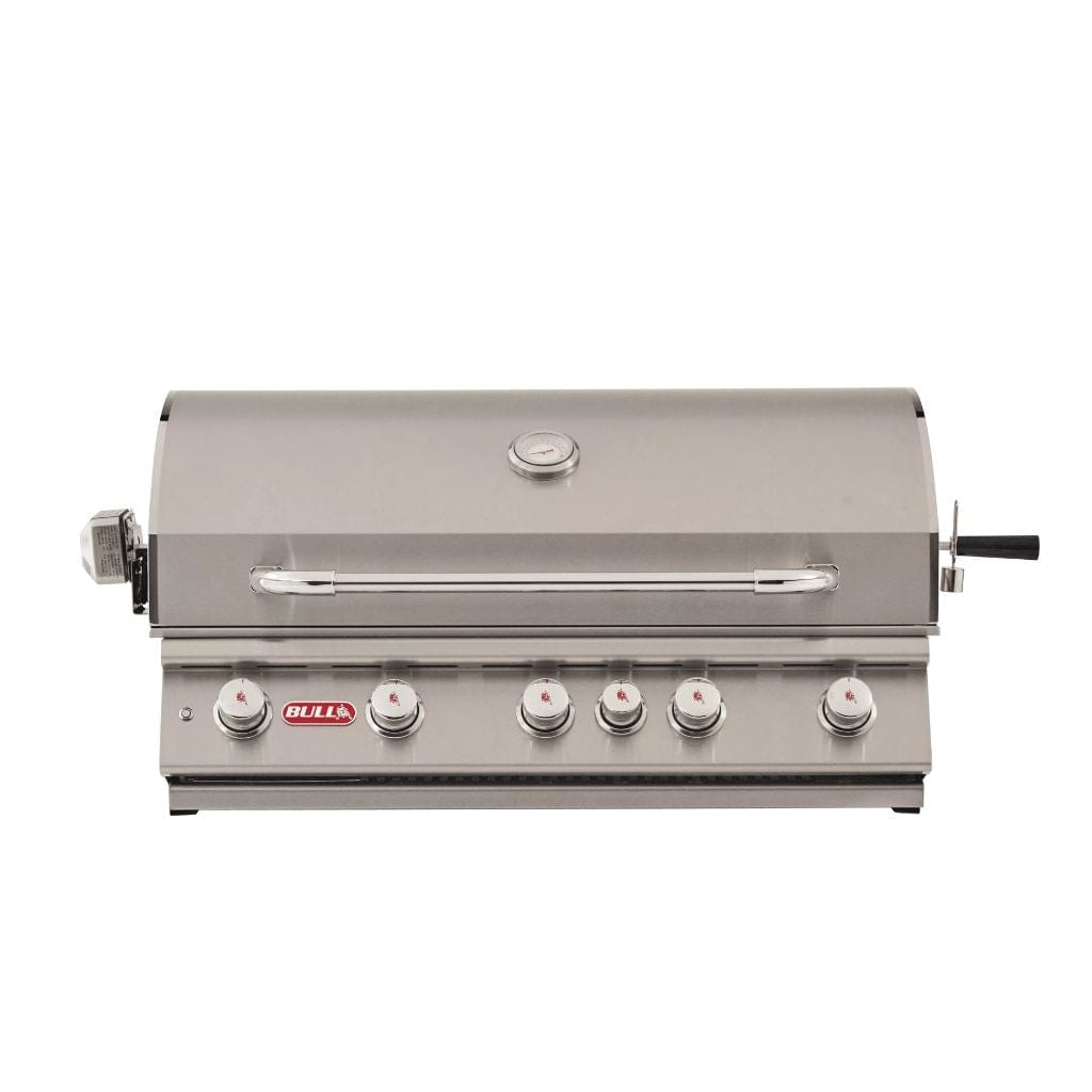 Bull 38-Inch 5-Burner Brahma Built-In Gas Grill with Infrared Backburner & Rotisserie