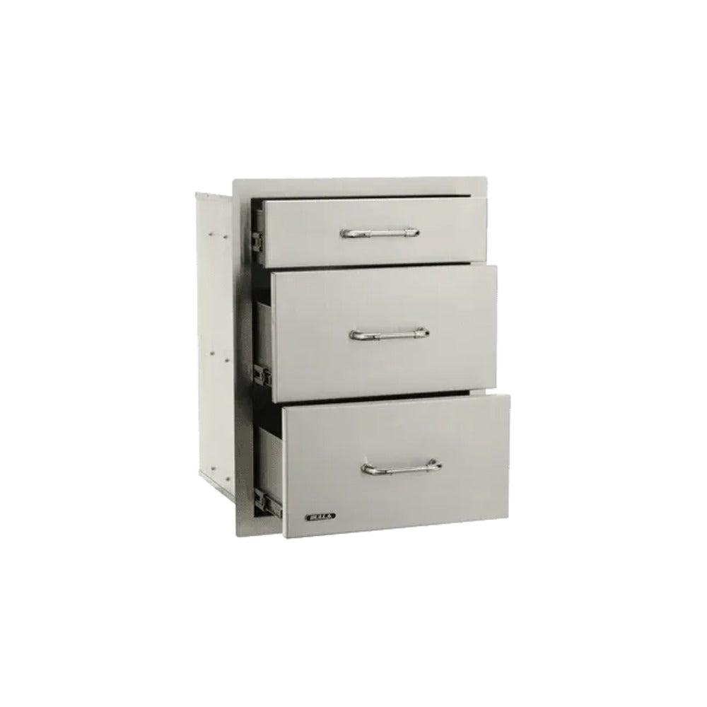 Bull 21-Inch Stainless Steel Triple Access Drawer With Reveal