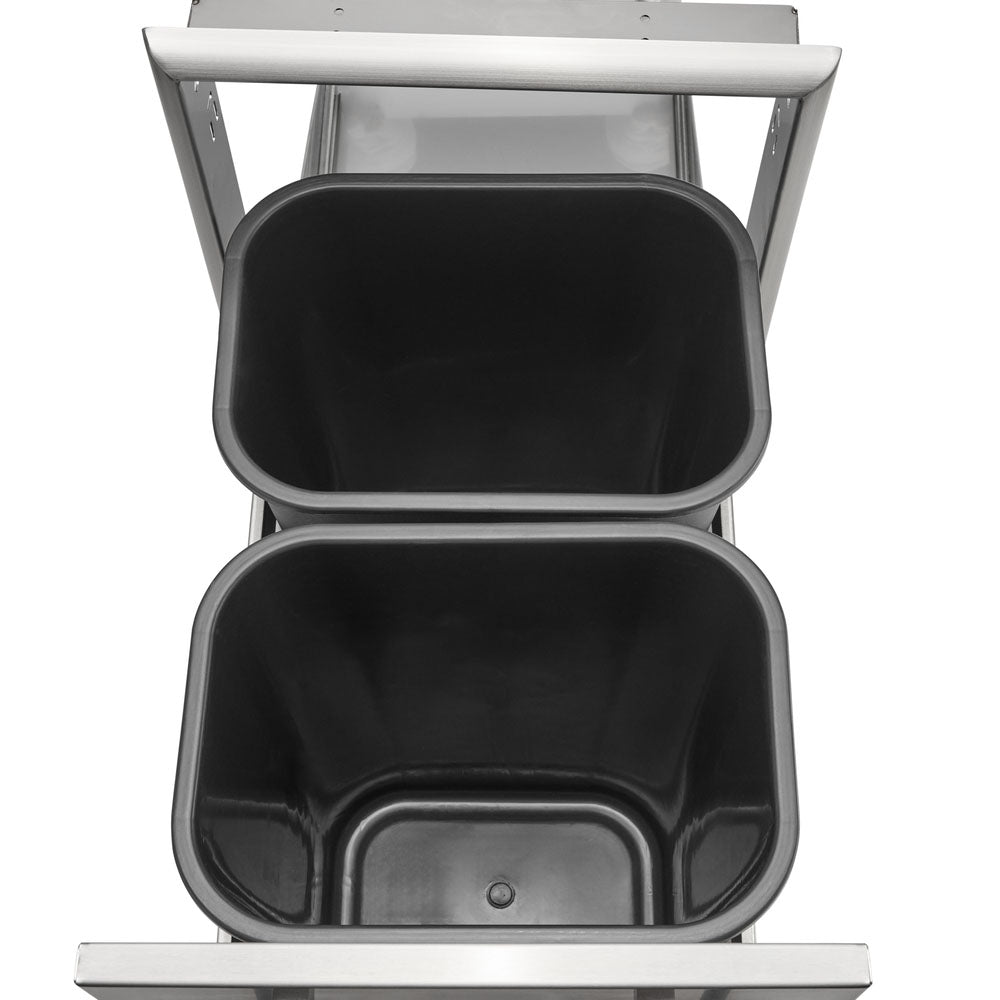 Coyote 18" Front To Back Trash Recycle Combo - C3-FBTRC