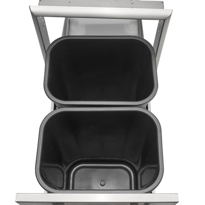 Coyote 18" Front To Back Trash Recycle Combo - C3-FBTRC