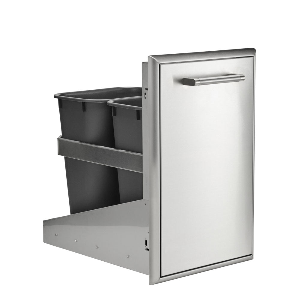 Coyote 18" Front To Back Trash Recycle Combo - C3-FBTRC