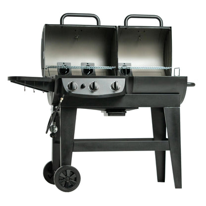Char-Griller Dual-Fuel Pro™ 3-Burner Gas and Charcoal Grill Smoker