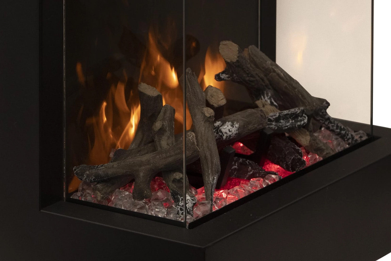 Amantii 2025WM Cube Lumina 3-Sided View Built In Indoor/Outdoor Electric Fireplace