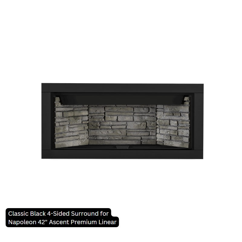 Napoleon Classic Black 4-Sided Surround for Ascent Premium Linear Models