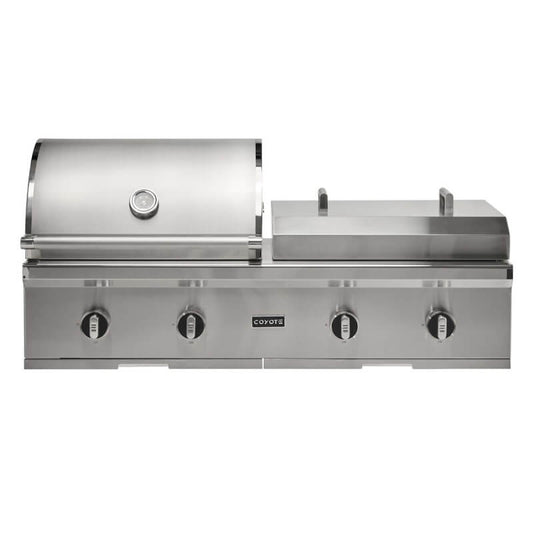 Coyote 50-in Built-In Gas Grill / Flat Top Combo - C3CO50