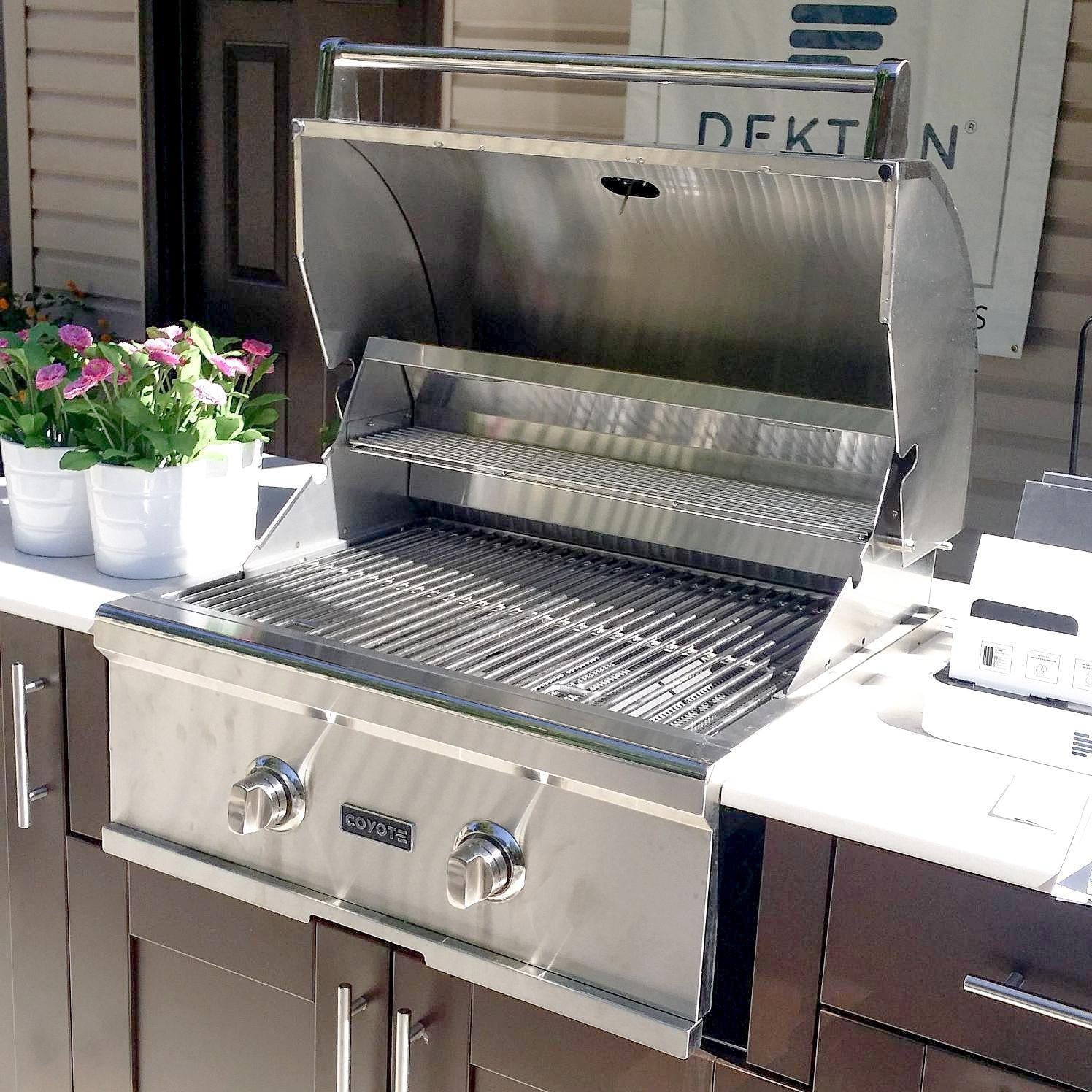 Coyote C-Series 28-Inch Built-In Gas Grill - Installed in Outdoor Kitchen