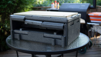 Drip EZ Rest EZ 'Que Crib Meat Resting Station W/ Bamboo Cutting Board