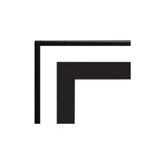 Empire Matte Black Beveled Window Frame for 72-Inch Fireplaces - DF72-VBL