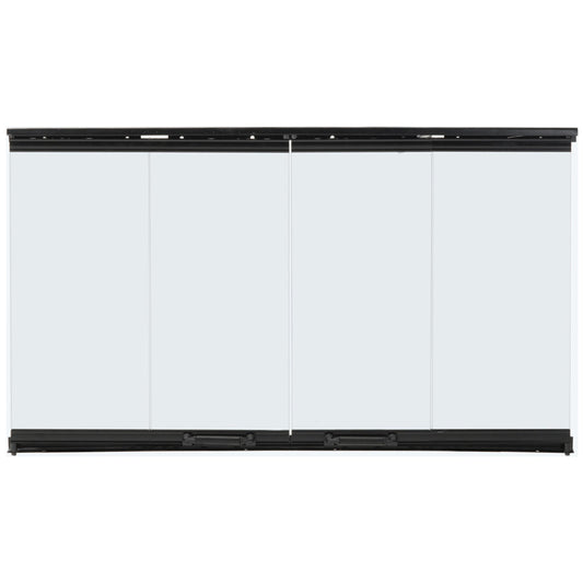 Majestic 42-Inch Original Bi-Fold Glass Doors for Biltmore Series, Black Trim