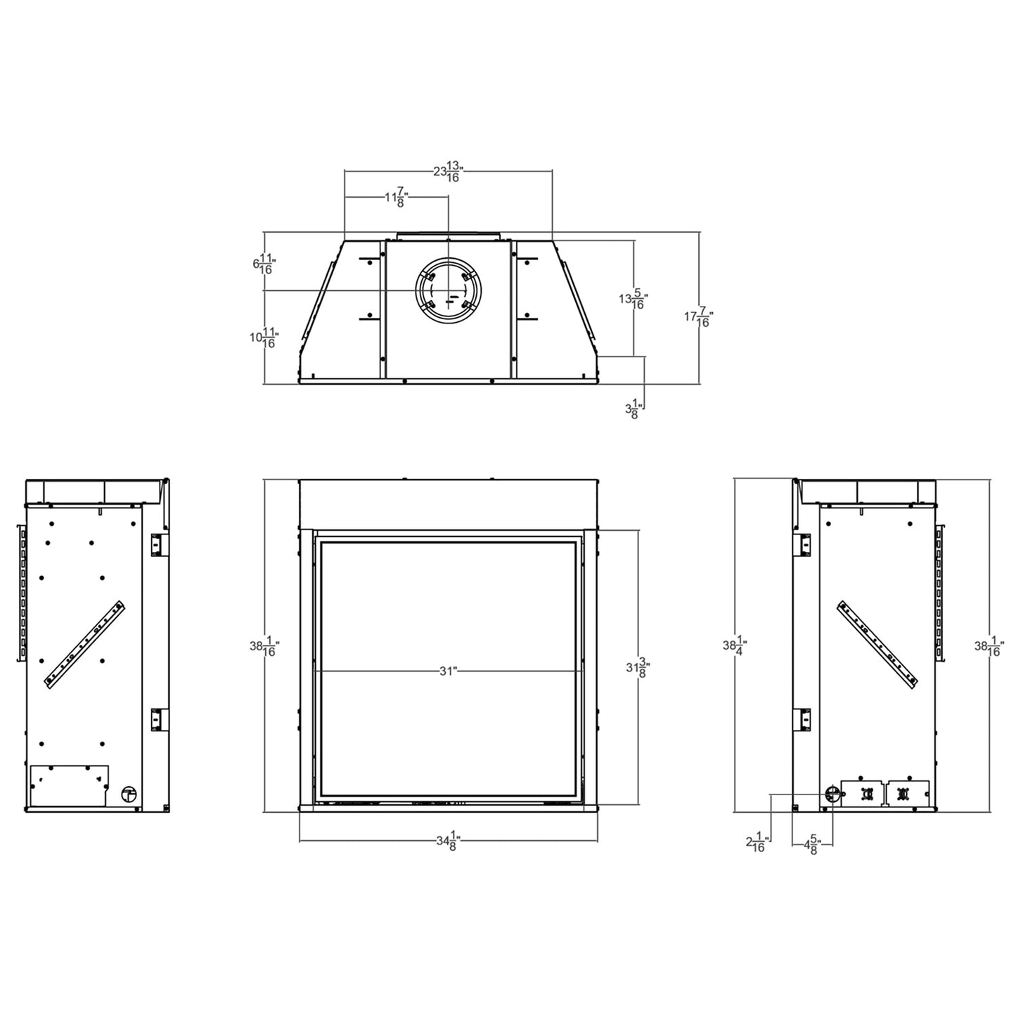 Empire 32 Inch Tahoe Clean-Face Direct Vent Contemporary Premium Gas Fireplace - DVCC32BP