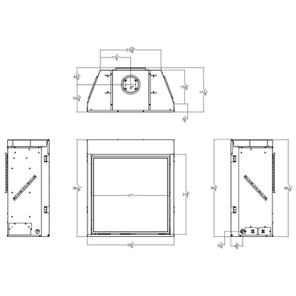 Empire 32 Inch Tahoe Clean-Face Direct Vent Contemporary Premium Gas Fireplace - DVCC32BP