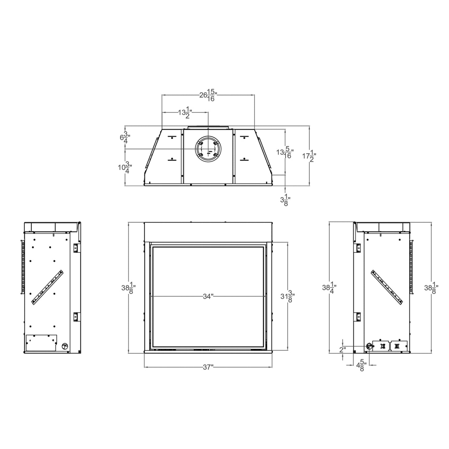 Empire 36 Inch Tahoe Clean-Face Direct Vent Contemporary Premium Gas Fireplace - DVCC36BP