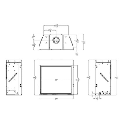 Empire 36 Inch Tahoe Clean-Face Direct Vent Contemporary Premium Gas Fireplace - DVCC36BP