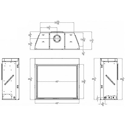 Empire 42 Inch Tahoe Clean-Face Direct Vent Contemporary Premium Gas Fireplace - DVCC42BP