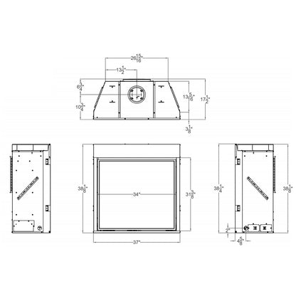 Empire Tahoe Clean-Face 36 Inch Direct Vent Premium Gas Fireplace - DVCP36BP