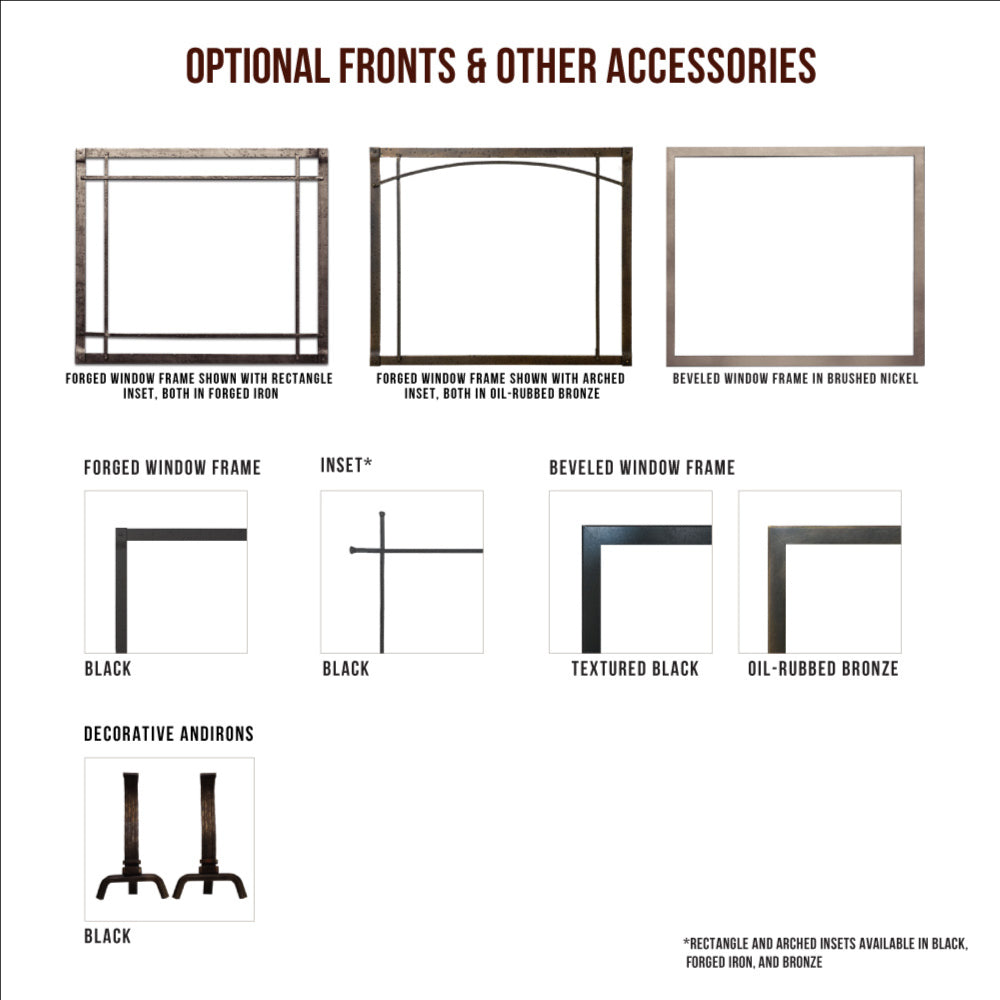 Empire 40 Inch Rushmore Clean-Face Direct Vent Double Sided Fireplace with Log Set - DVCT40CSP