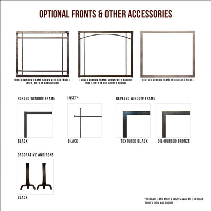 Empire 40 Inch Rushmore Clean-Face Direct Vent Double Sided Fireplace with Log Set - DVCT40CSP