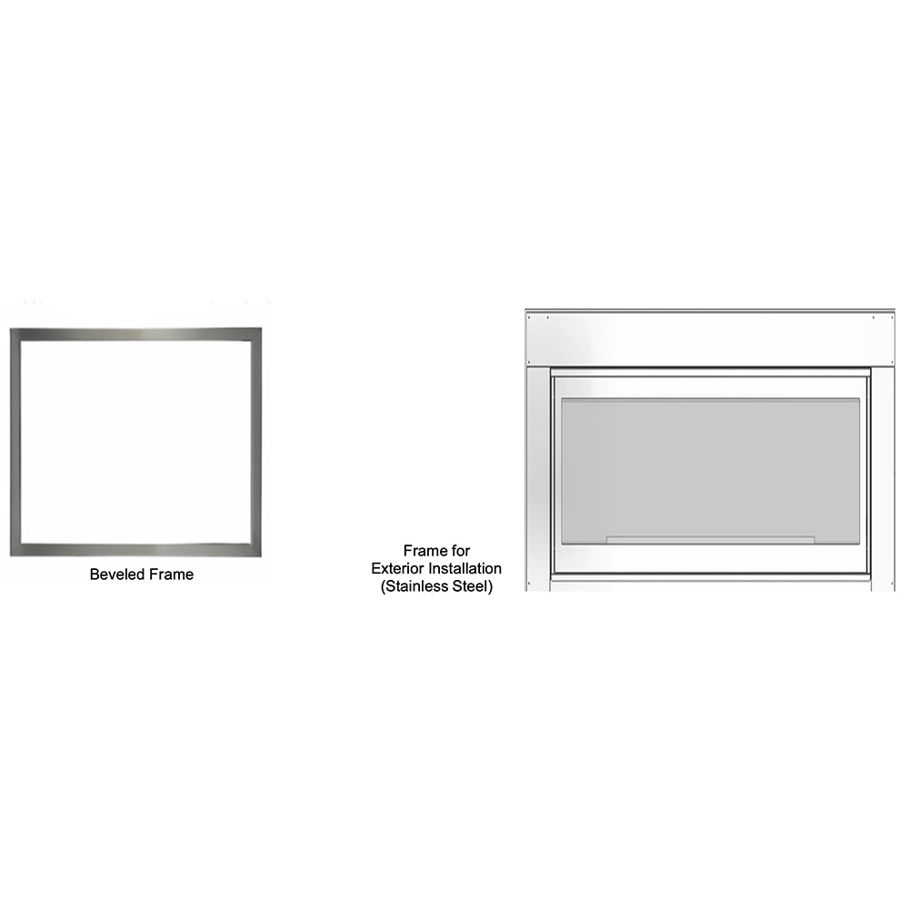 Empire 40 Inch Rushmore Clean-Face Direct Vent Double Sided See-Through Indoor/Outdoor Fireplace with Log Set - DVCT40CSP-OUT