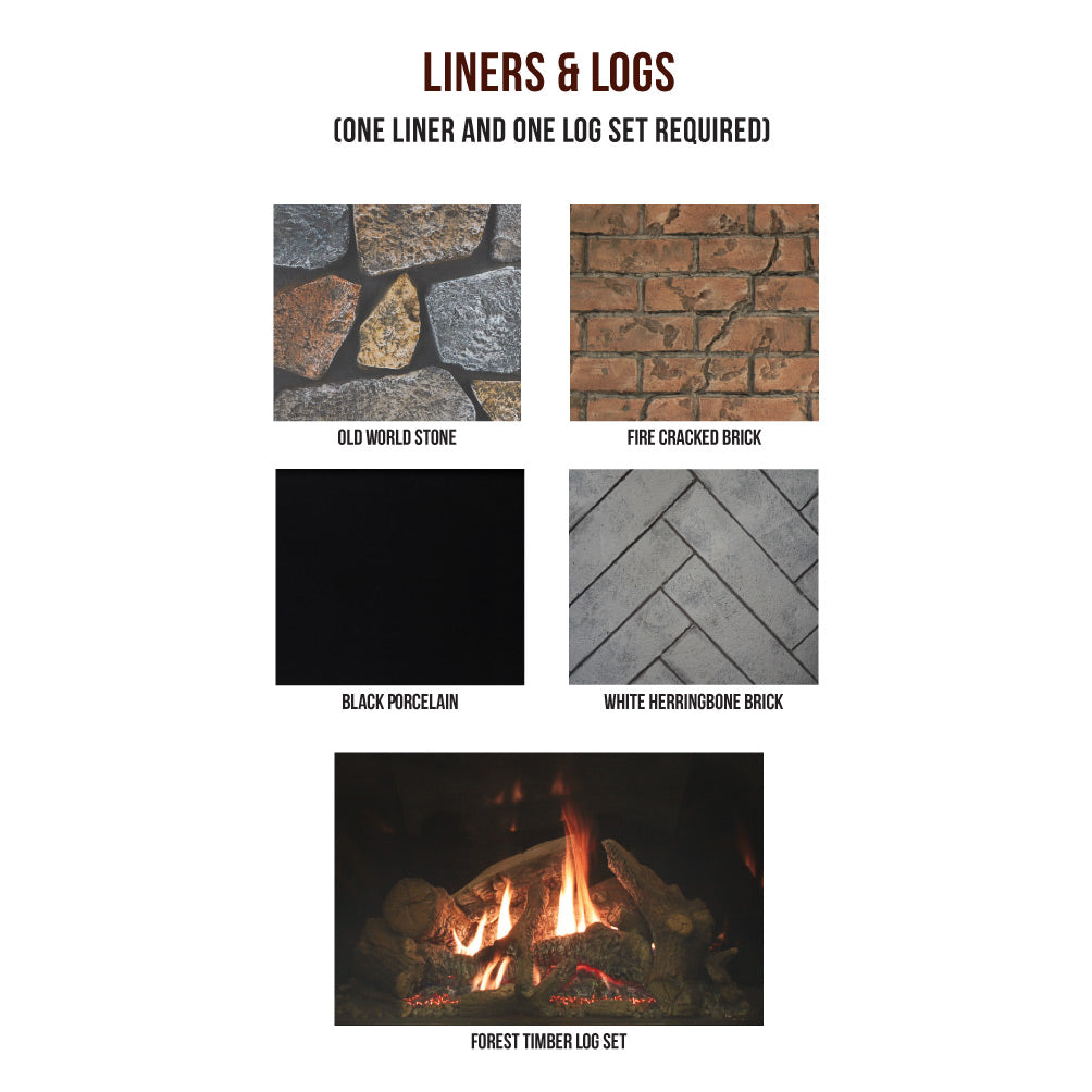 Empire 50 Inch Rushmore Clean-Face Direct Vent Fireplace with Log Set - DVCT50CBP