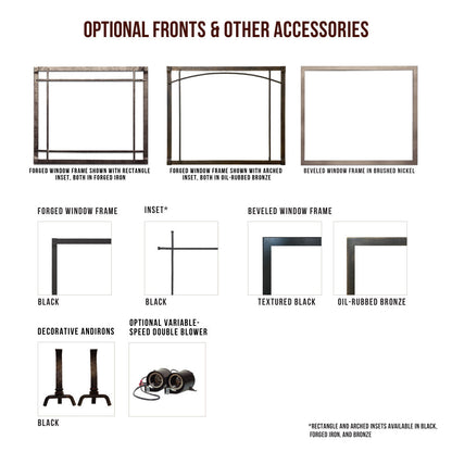 Empire 50 Inch Rushmore Clean-Face Direct Vent Fireplace with Log Set - DVCT50CBP