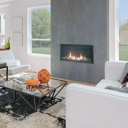 Empire Loft 36 Inch Direct Vent Contemporary Fireplace with Clear Crushed Glass - DVL36BP