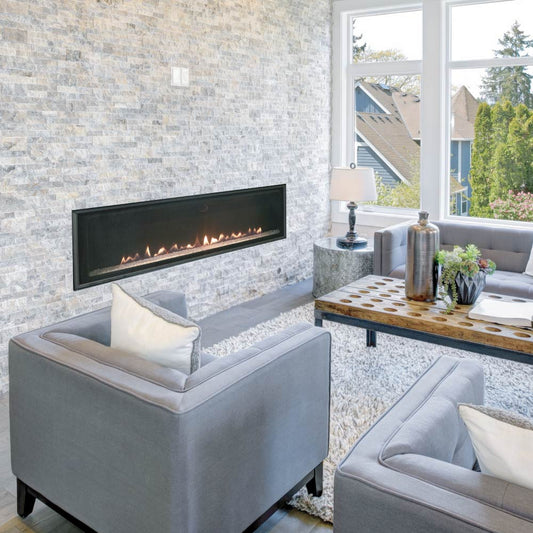 Empire 46 Inch Loft Direct Vent Contemporary Fireplace with Clear Crushed Glass - DVL46BP