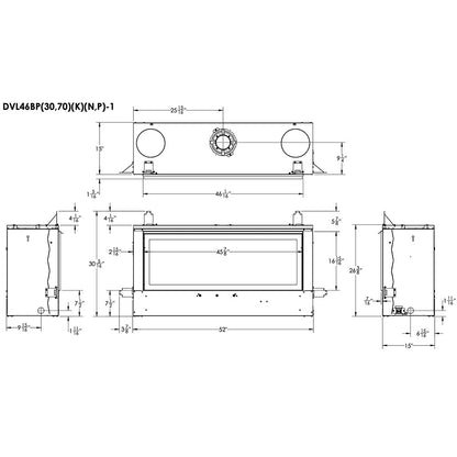 Empire 46 Inch Loft Direct Vent Contemporary Fireplace with Clear Crushed Glass - DVL46BP