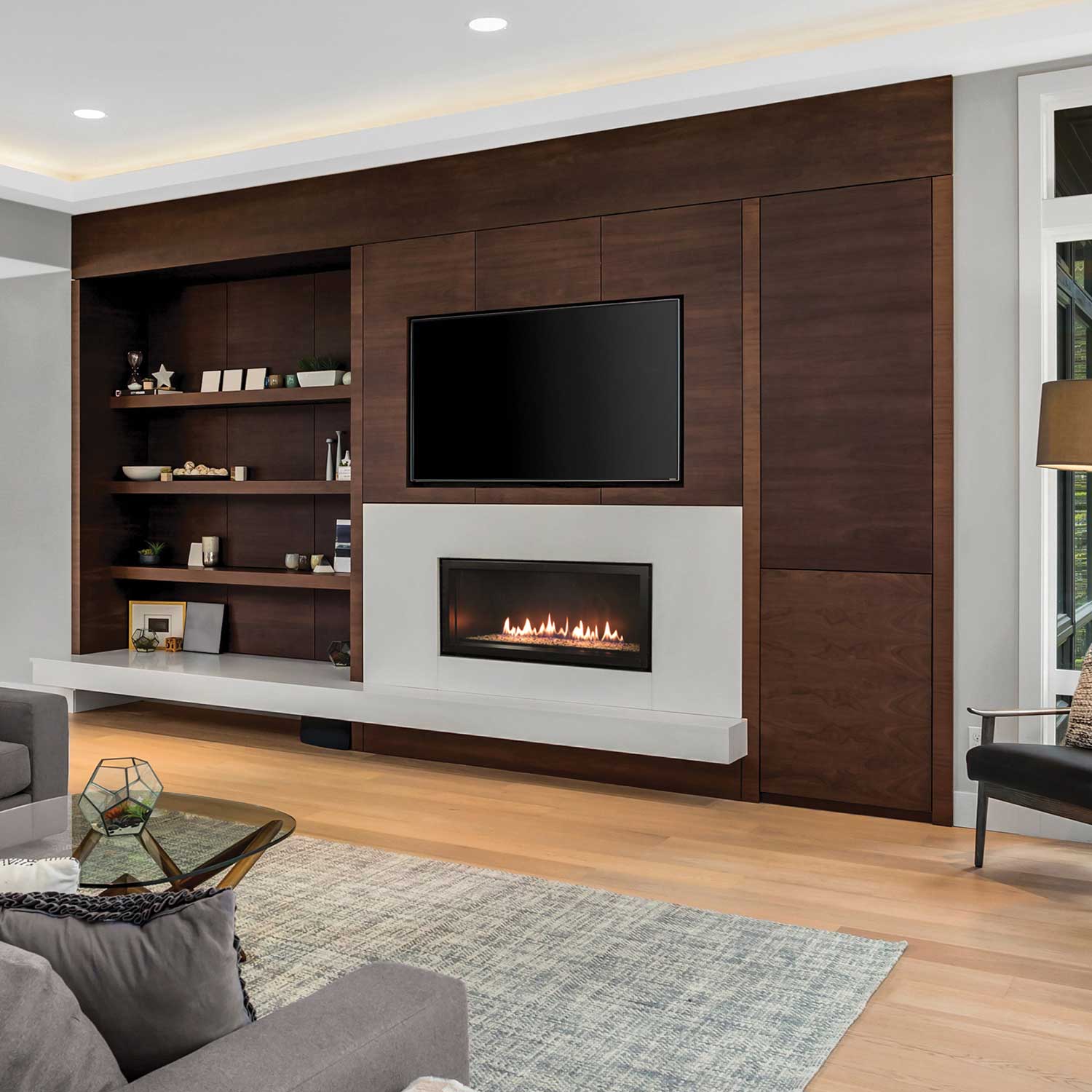 Emprie 48 Inch Boulevard Direct Vent Linear Gas Fireplace - DVLL48
