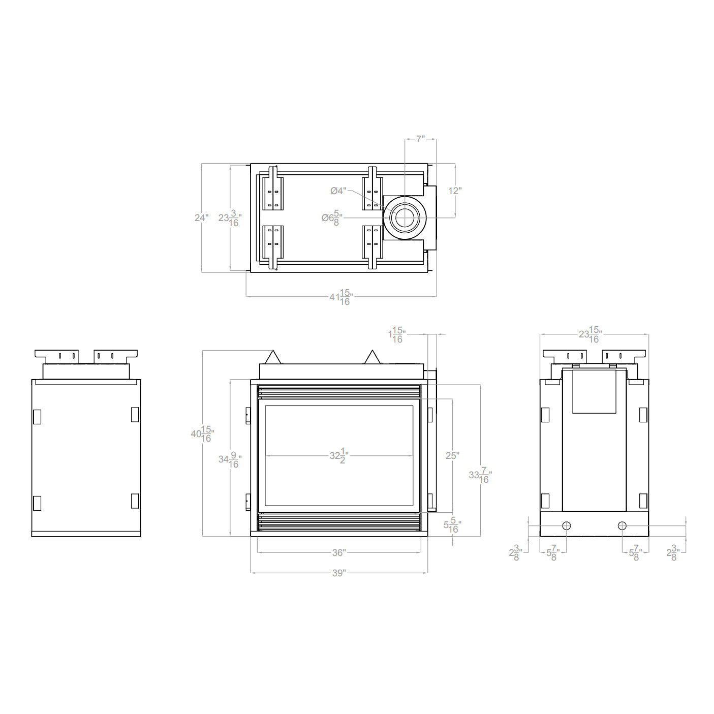 Empire 36 Inch Tahoe Direct Vent Premium Double Sided Gas Fireplace - DVP36S