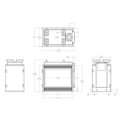 Empire 36 Inch Tahoe Direct Vent Premium Double Sided Gas Fireplace - DVP36S