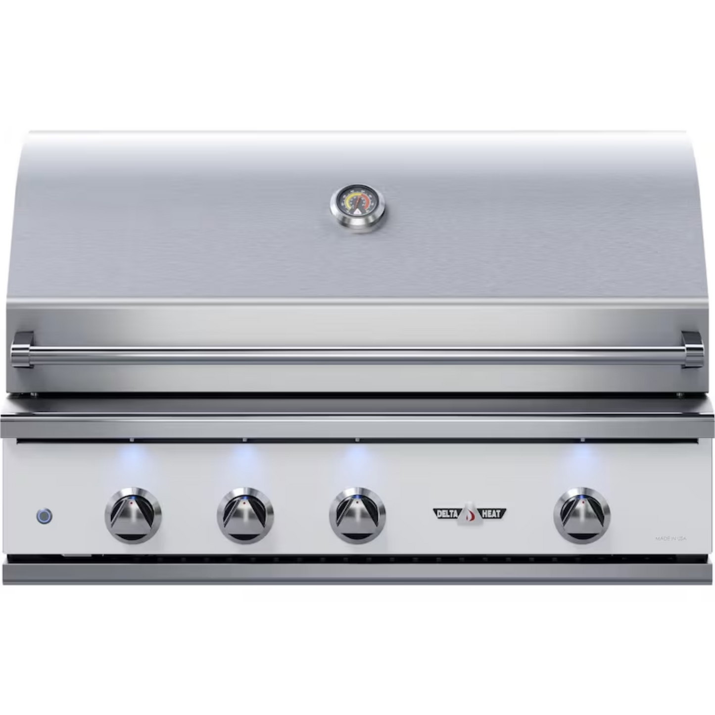Delta Heat 38-Inch 3-Burner Built-In Gas Grill With Infrared Rotisserie & White Control Panel