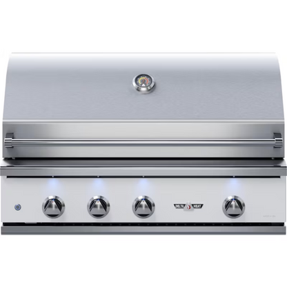 Delta Heat 38-Inch 3-Burner Built-In Gas Grill With Infrared Rotisserie & White Control Panel