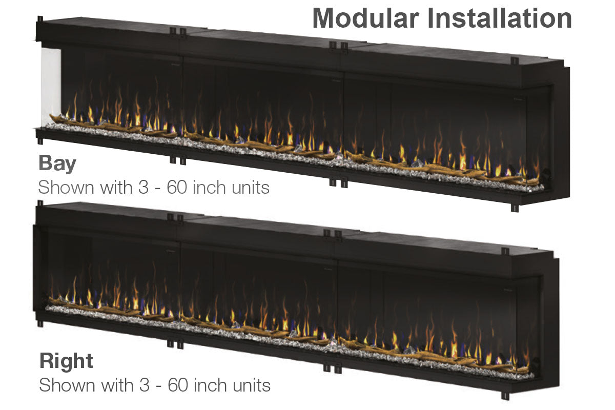 Dimplex IgniteXL Bold 100" Smart Linear Multi-Side View Built-In Electric Fireplace