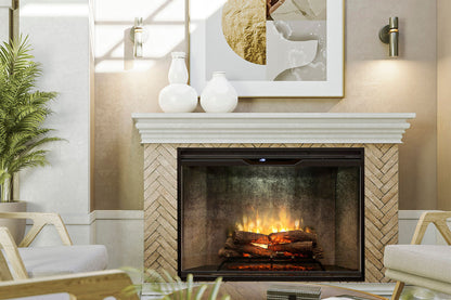 New Dimplex Revillusion 42 inch Built-In Electric Firebox w/ Glass and Plug Kit | Weathered Concrete