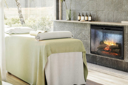 New Dimplex Revillusion 30 inch Built-In Electric Firebox w/ Glass and Plug Kit | Weathered Concrete