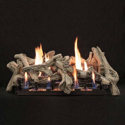 Empire Driftwood Vented Burncrete Complete Fireplace Log Set