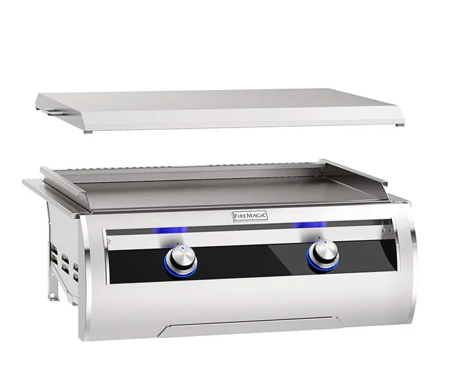 Fire Magic 30" 2-Burner Echelon Diamond Built-In Gas Griddle w/ Stainless Steel Cover (E660i)