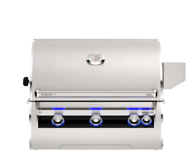 Fire Magic 30" 3-Burner Echelon Diamond Built-In Gas Grill w/ Rotisserie & Analog Thermometer (E660i)