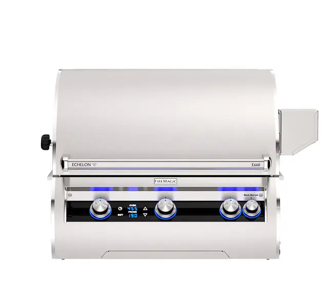 Fire Magic 30" 3-Burner Echelon Diamond Built-In Gas Grill w/ Rotisserie & Digital Thermometer (E660i)