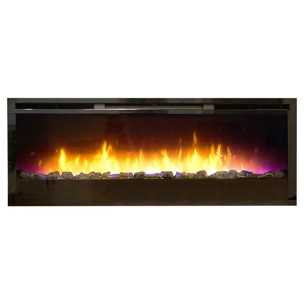 Empire Nexfire 50-Inch Linear Electric Fireplace with LED Lights, Valve and Crushed Glass - EBL50