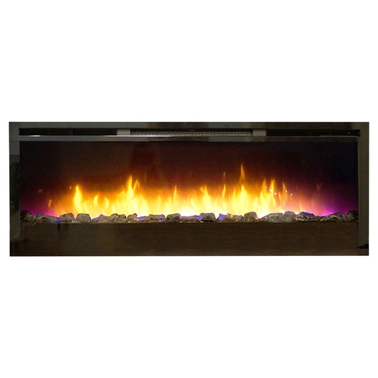 Empire Nexfire 50-Inch Linear Electric Fireplace with LED Lights, Valve and Crushed Glass - EBL50